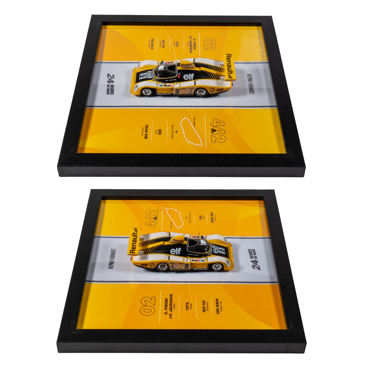 Alpine Renault - Voiture 24H du Mans A442 - 20 x 20 cm