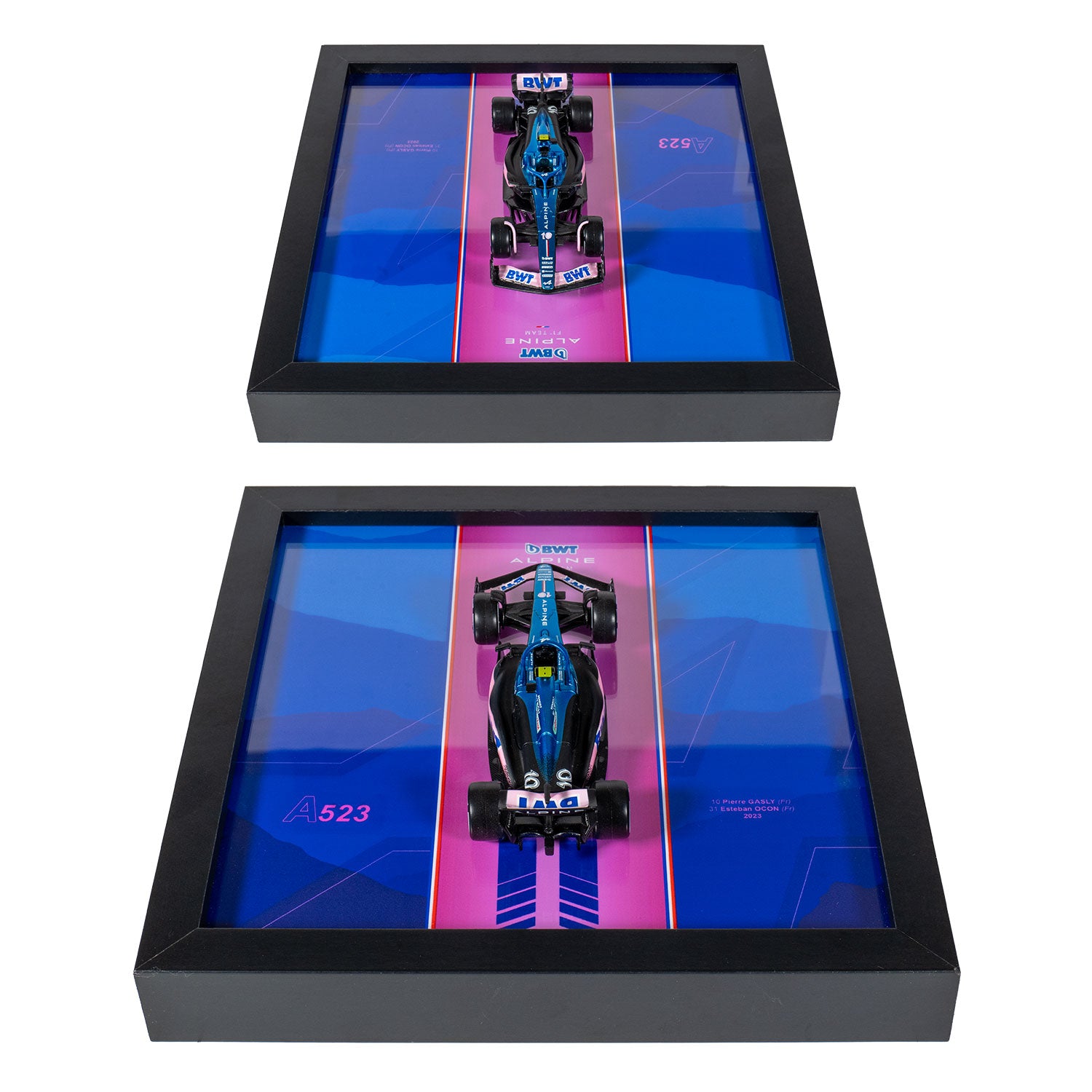 Alpine BWT - Voiture Formule 1 A523 - 20 x 20 cm