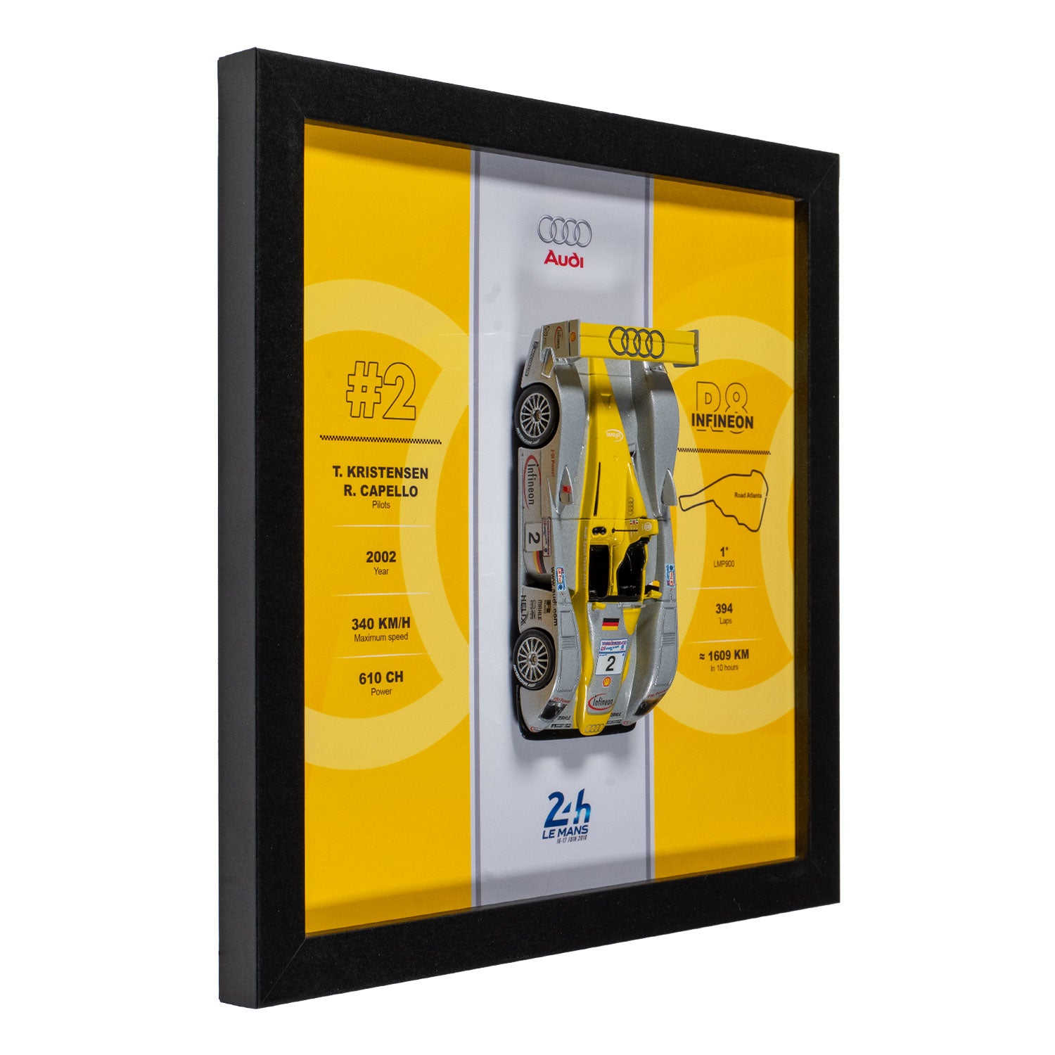 Audi - Voiture 24H du Mans R8 Infineon - 20 x 20 cm