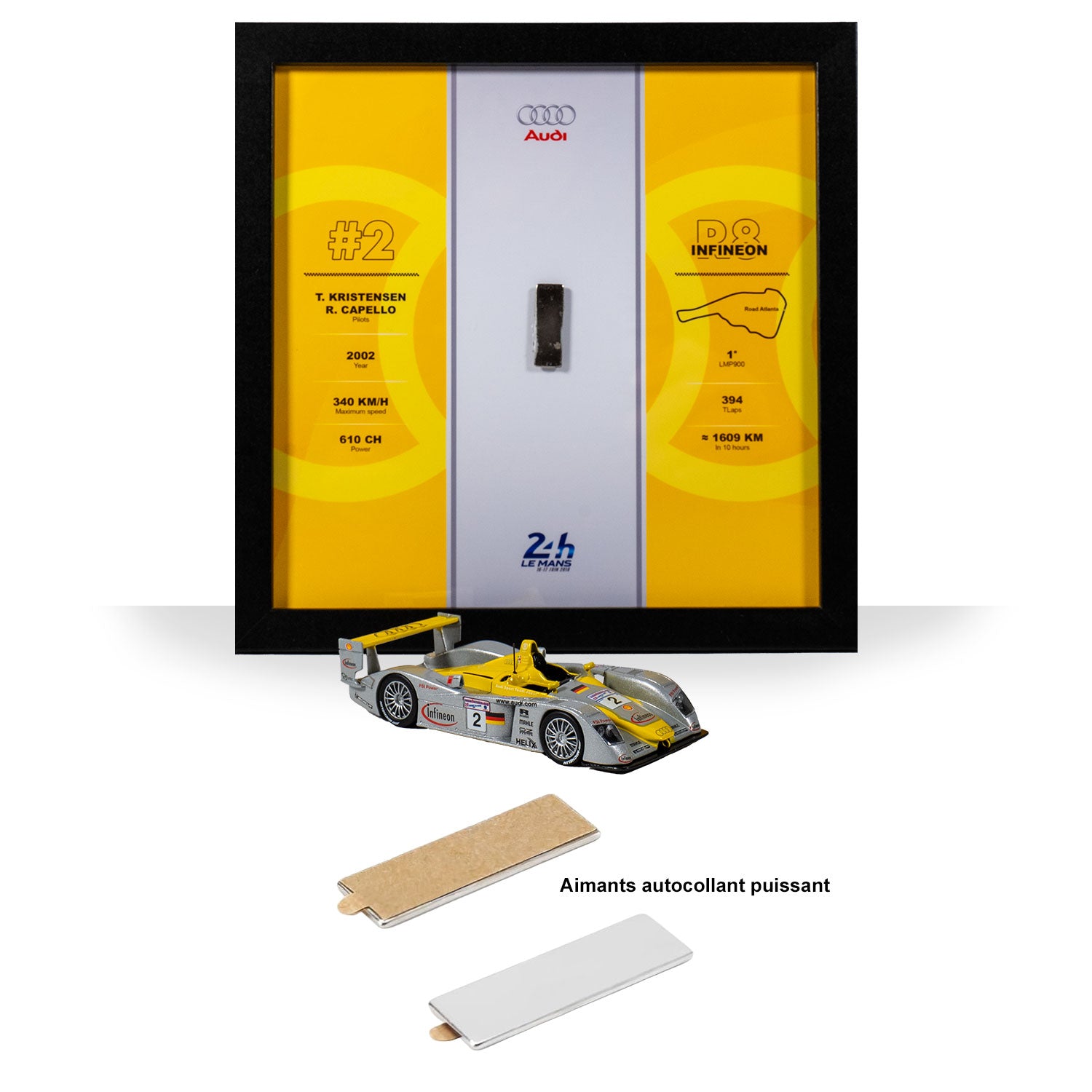 Audi - Voiture 24H du Mans R8 Infineon - 20 x 20 cm