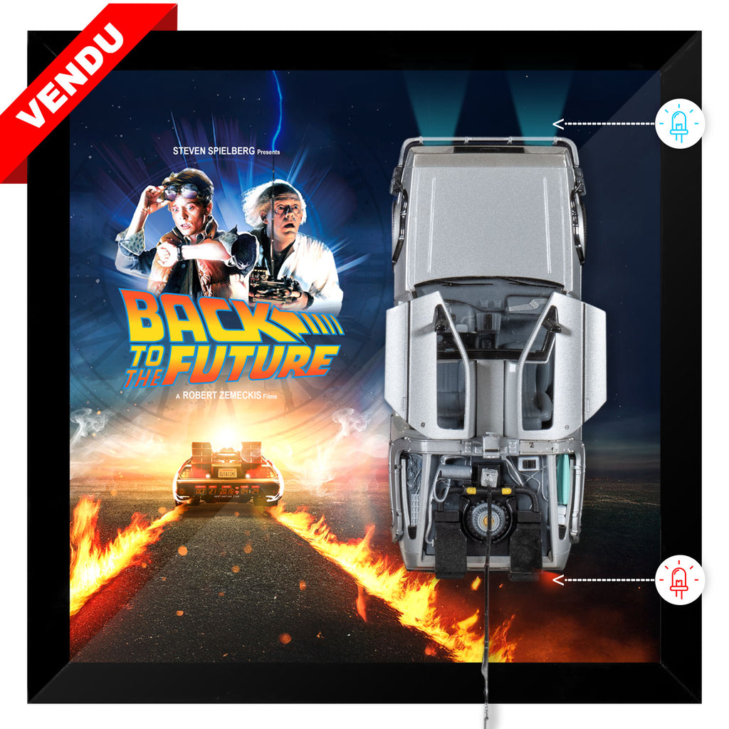 Retour vers le Futur - DeLorean DMC-12 - LED - 27,5 x 27,5 cm