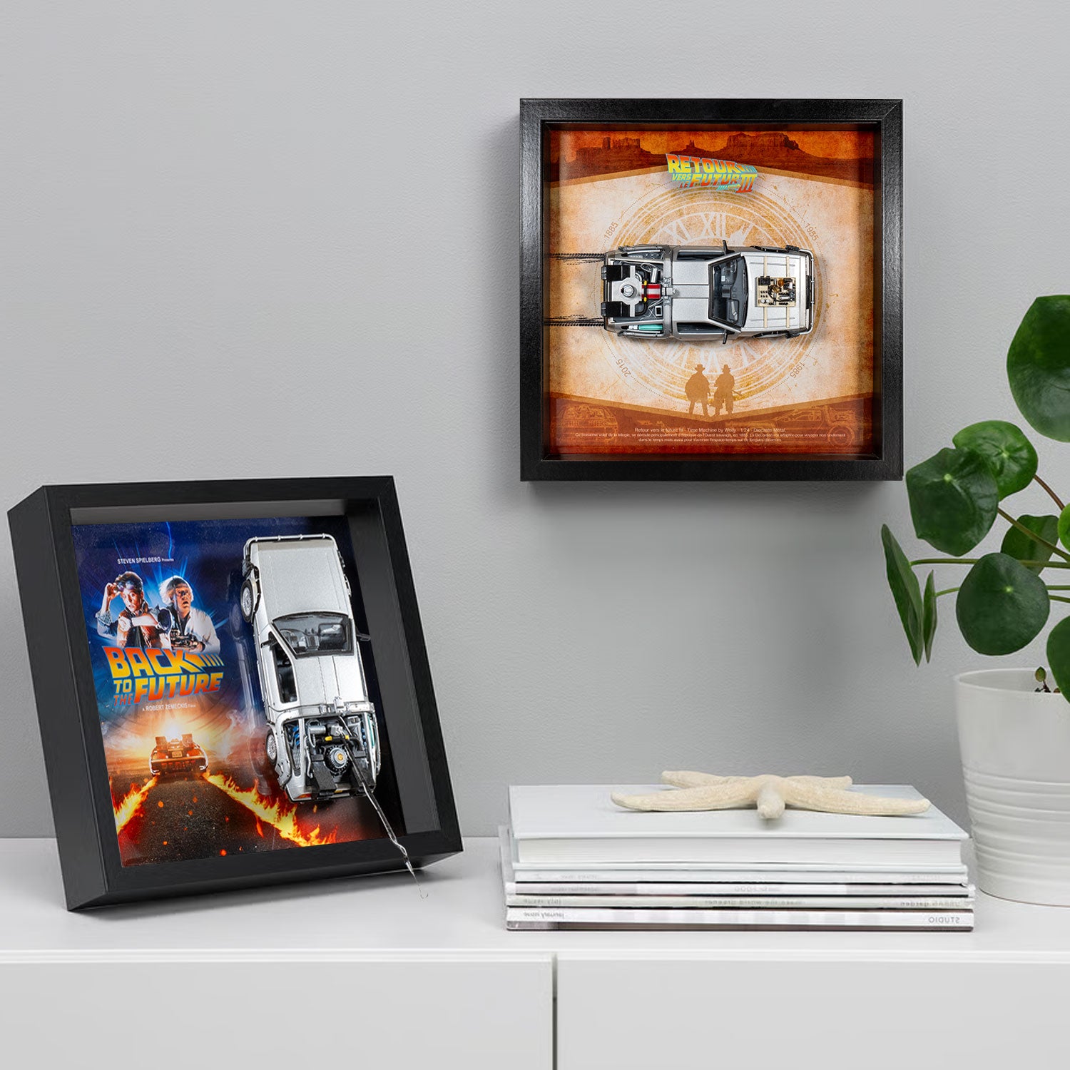 Retour vers le Futur - DeLorean DMC-12 - LED - 27,5 x 27,5 cm