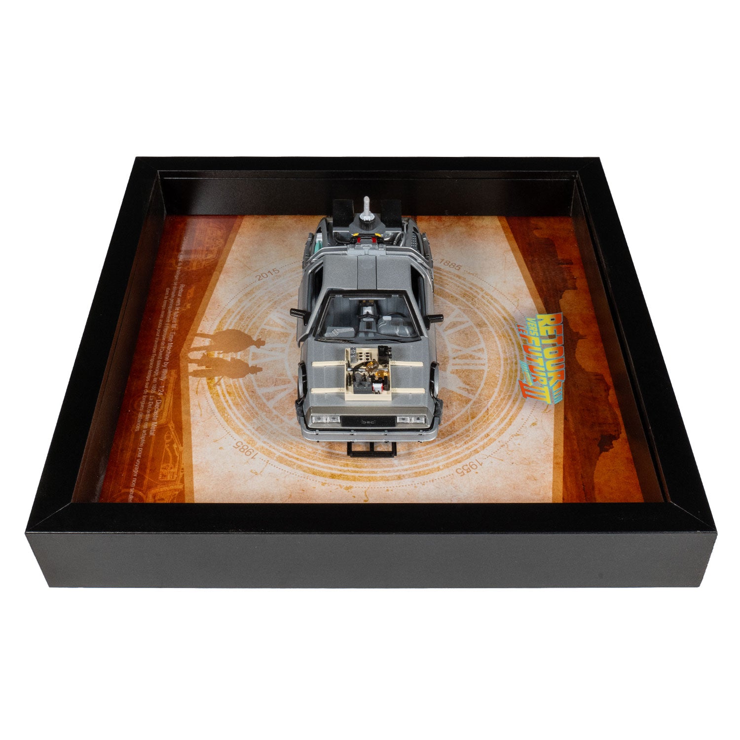 Retour vers le Futur 3 - DeLorean DMC-12 - LED - 32,5 x 32,5 cm