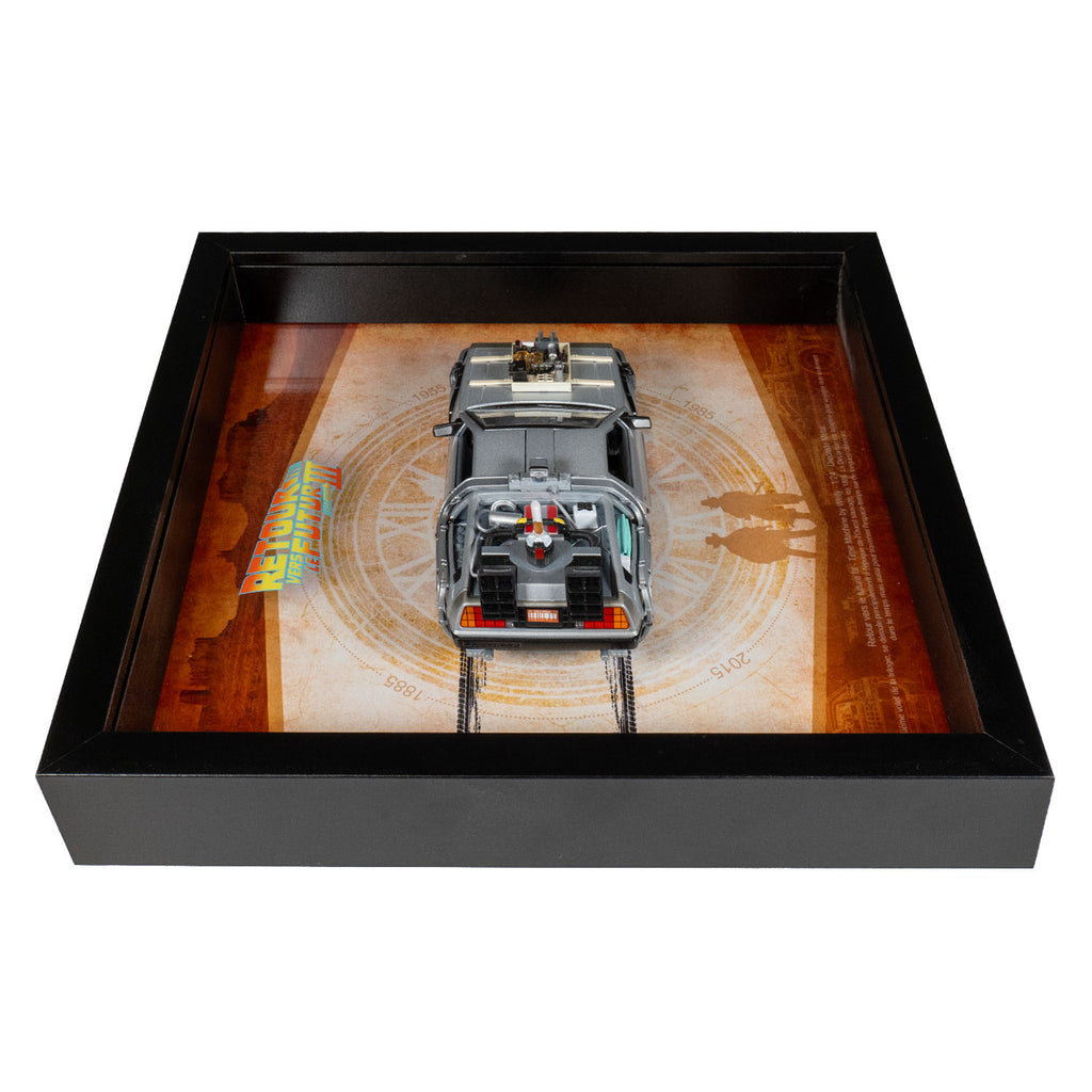 Retour vers le Futur 3 - DeLorean DMC-12 - LED - 32,5 x 32,5 cm