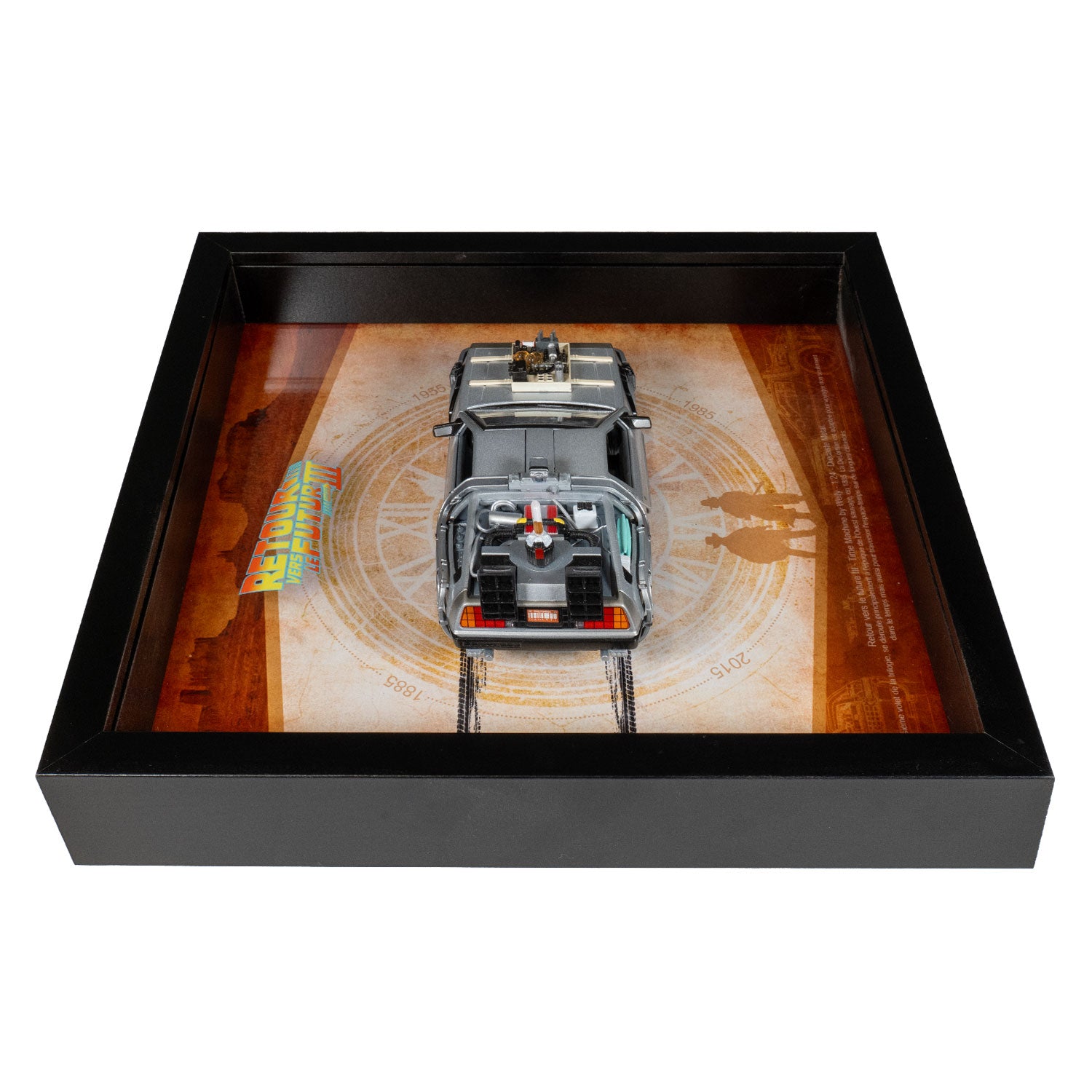 Retour vers le Futur 3 - DeLorean DMC-12 - LED - 32,5 x 32,5 cm
