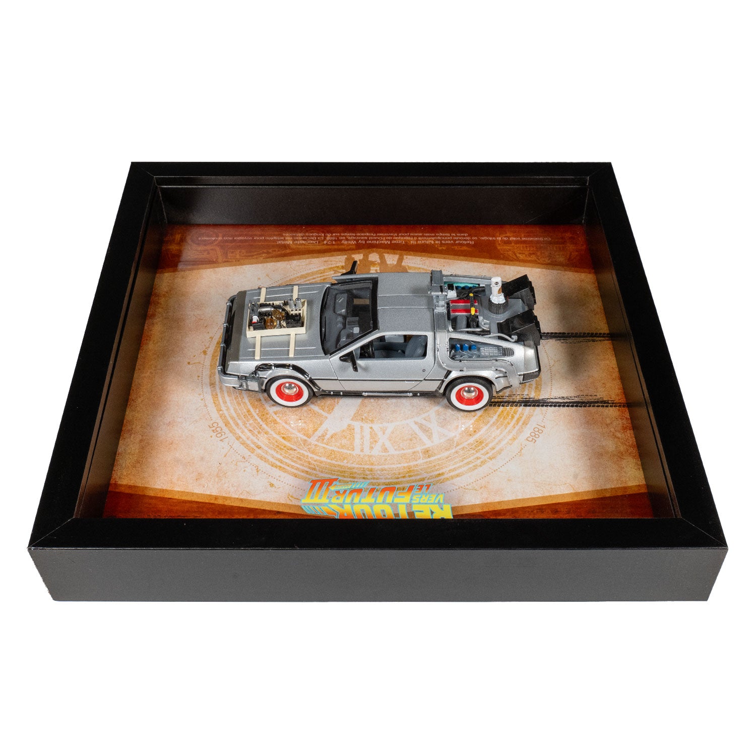 Retour vers le Futur 3 - DeLorean DMC-12 - LED - 32,5 x 32,5 cm