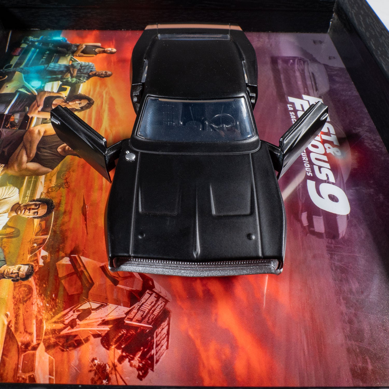 Dodge Charger Widebody Matt Black - Fast & Furious 9 - 22 x 22 cm