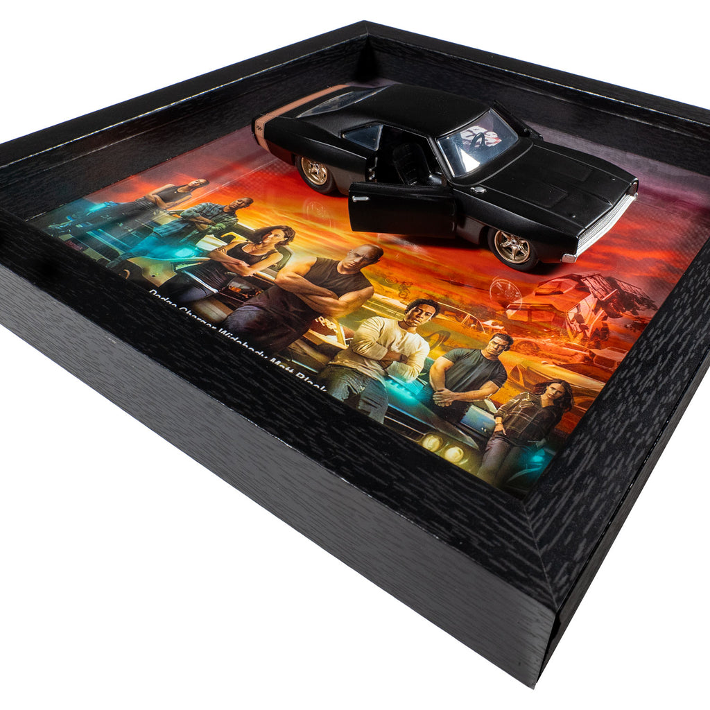 Dodge Charger Widebody Matt Black - Fast & Furious 9 - 22 x 22 cm