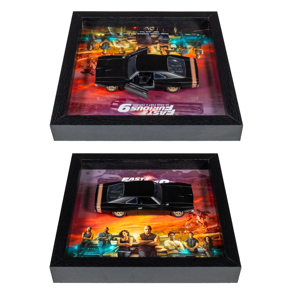 Dodge Charger Widebody Matt Black - Fast & Furious 9 - 22 x 22 cm
