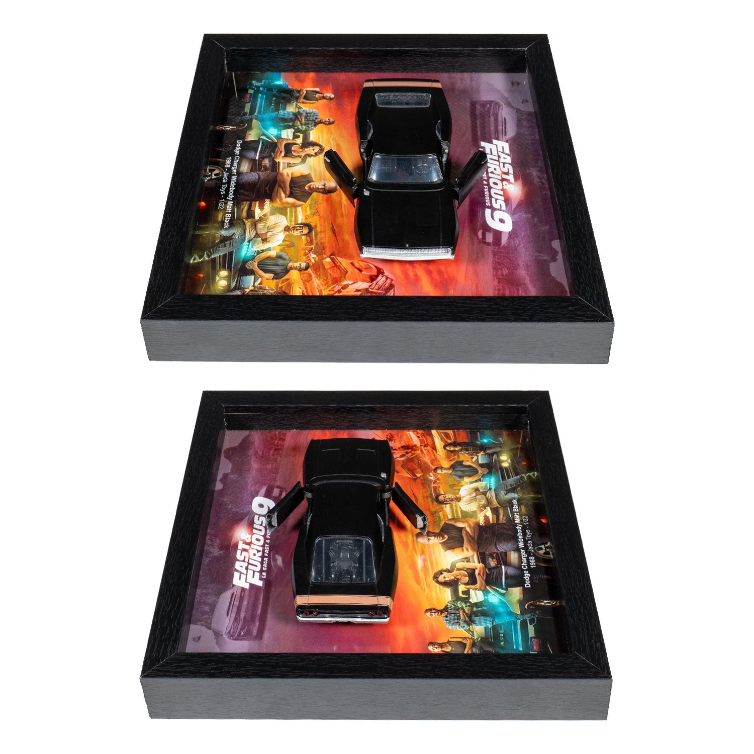 Dodge Charger Widebody Matt Black - Fast & Furious 9 - 22 x 22 cm