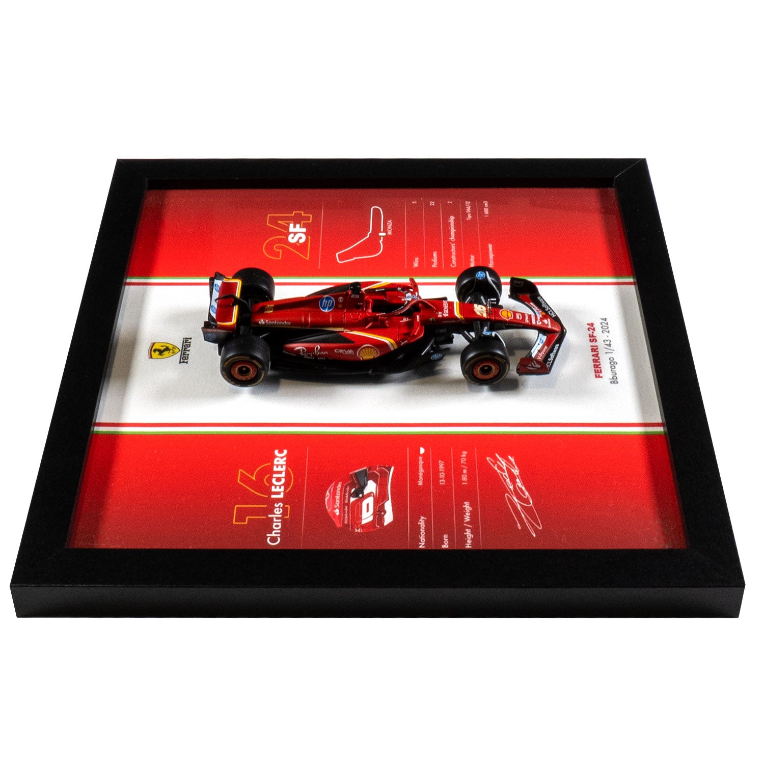 Ferrari - Formule 1 SF-24 - Charles Leclerc - 20 x 20 cm