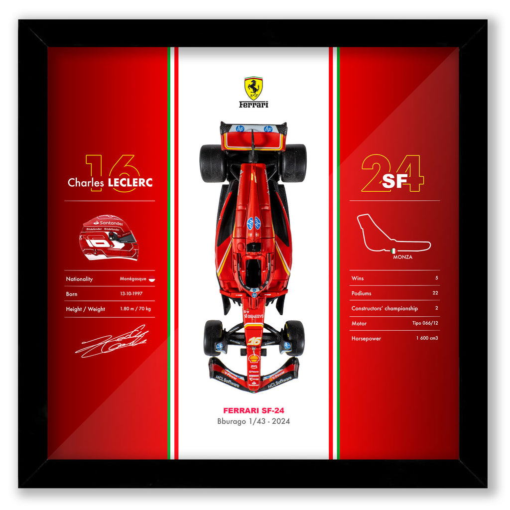 Ferrari - Formule 1 SF-24 - Charles Leclerc - 20 x 20 cm
