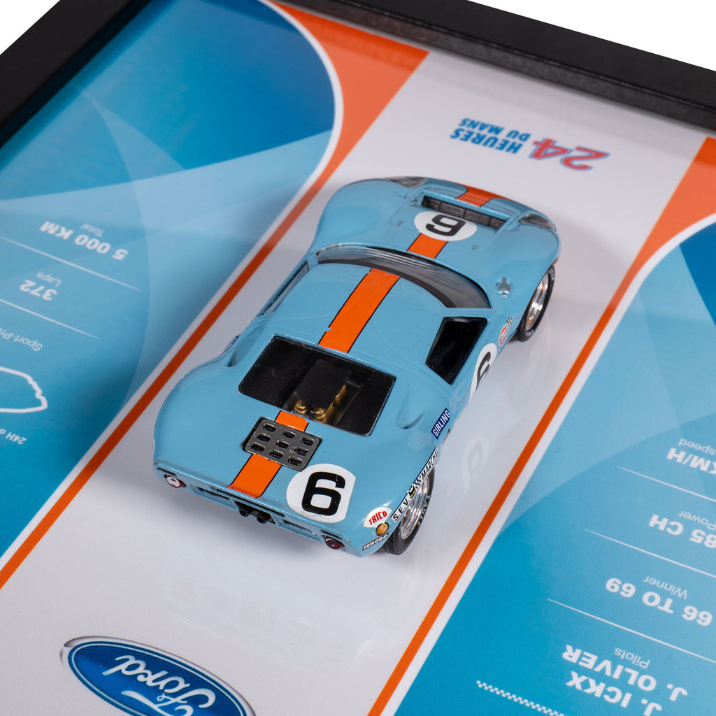 Ford GT40 des 24H du Mans - 20 x 20 cm