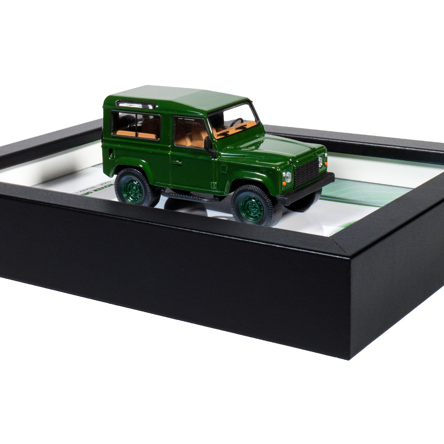 Le voiture Defender de Land Rover dans cadre 15 x 20 cm