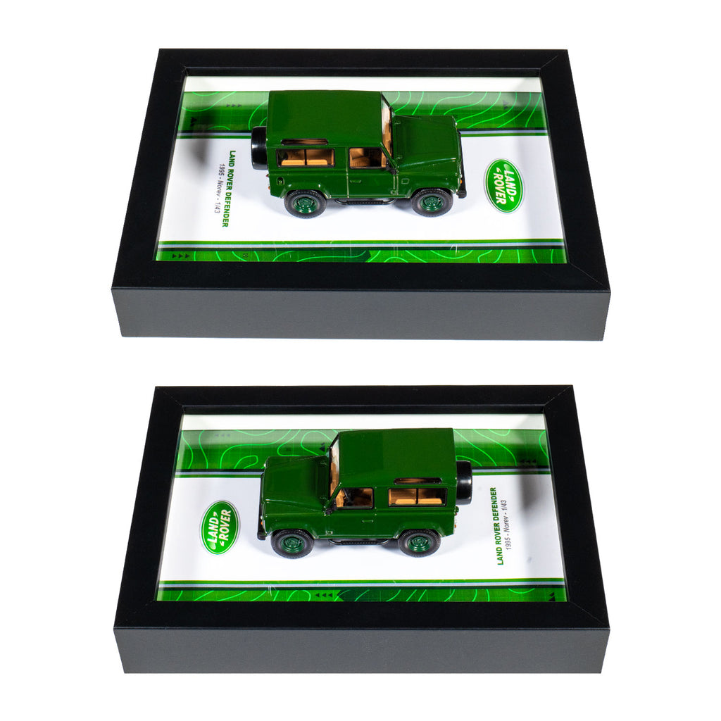 Le voiture Defender de Land Rover dans cadre 15 x 20 cm