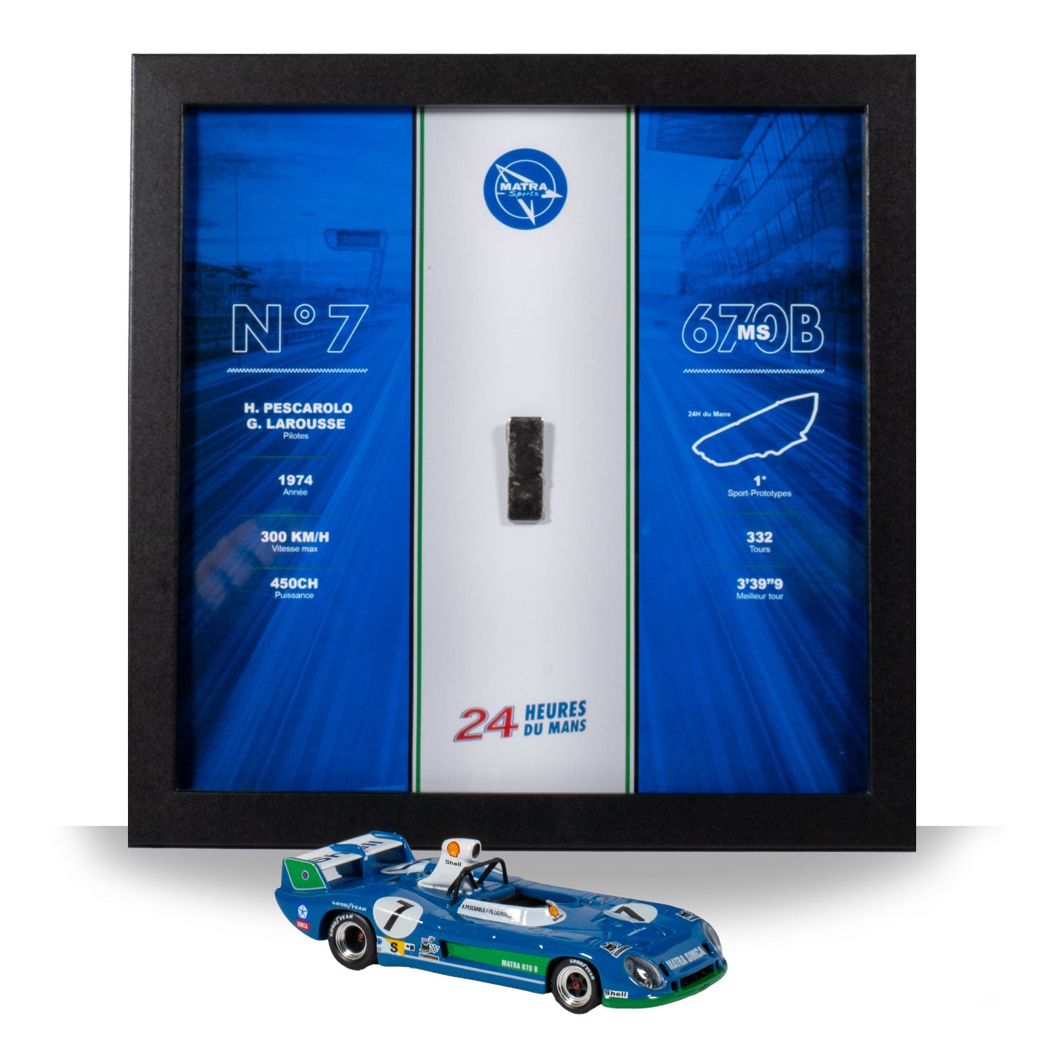 Matra Simca - Voiture 24H du Mans MS670B - 20 x 20 cm