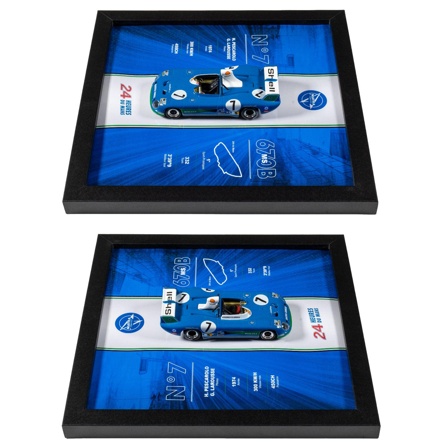 Matra Simca - Voiture 24H du Mans MS670B - 20 x 20 cm