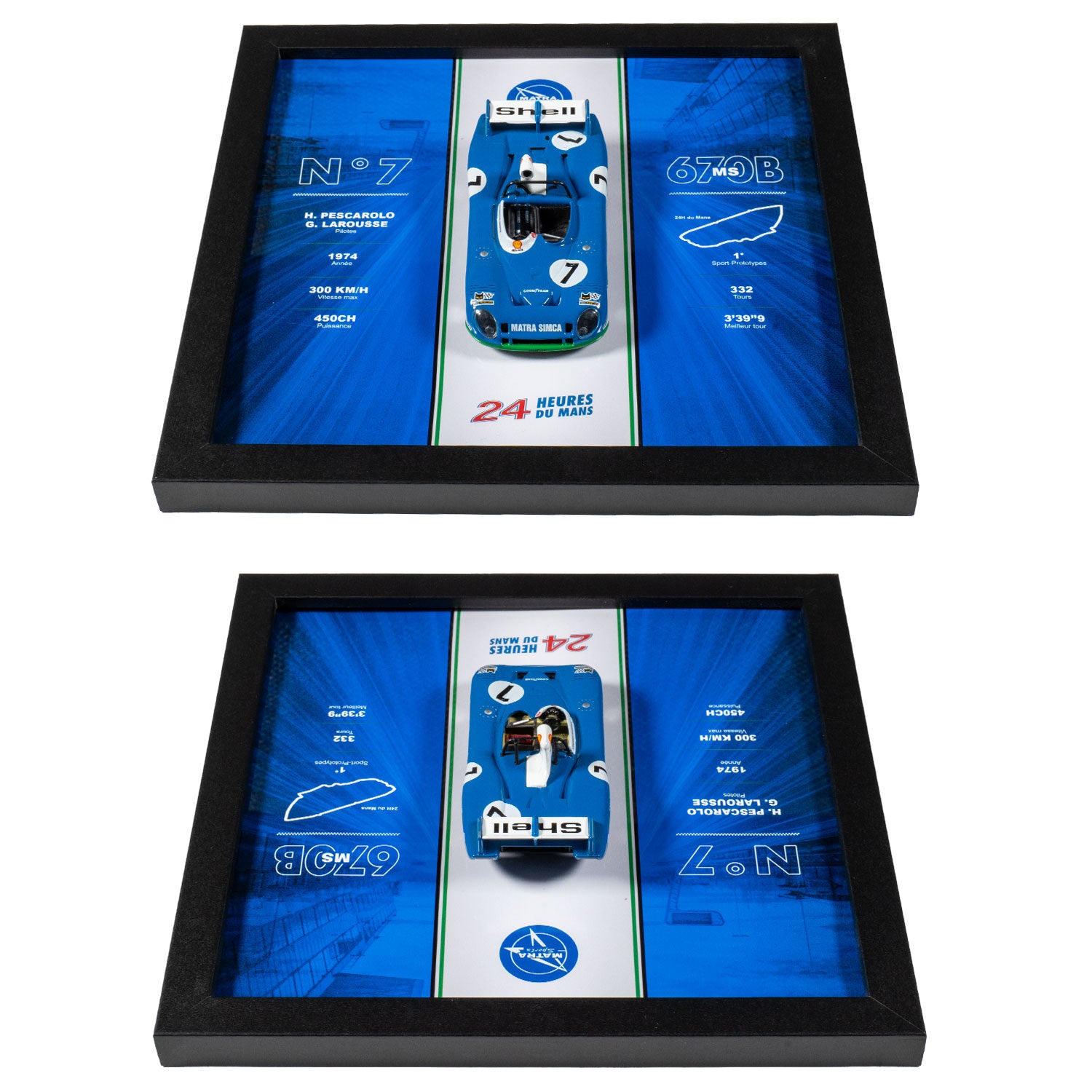 Matra Simca - Voiture 24H du Mans MS670B - 20 x 20 cm