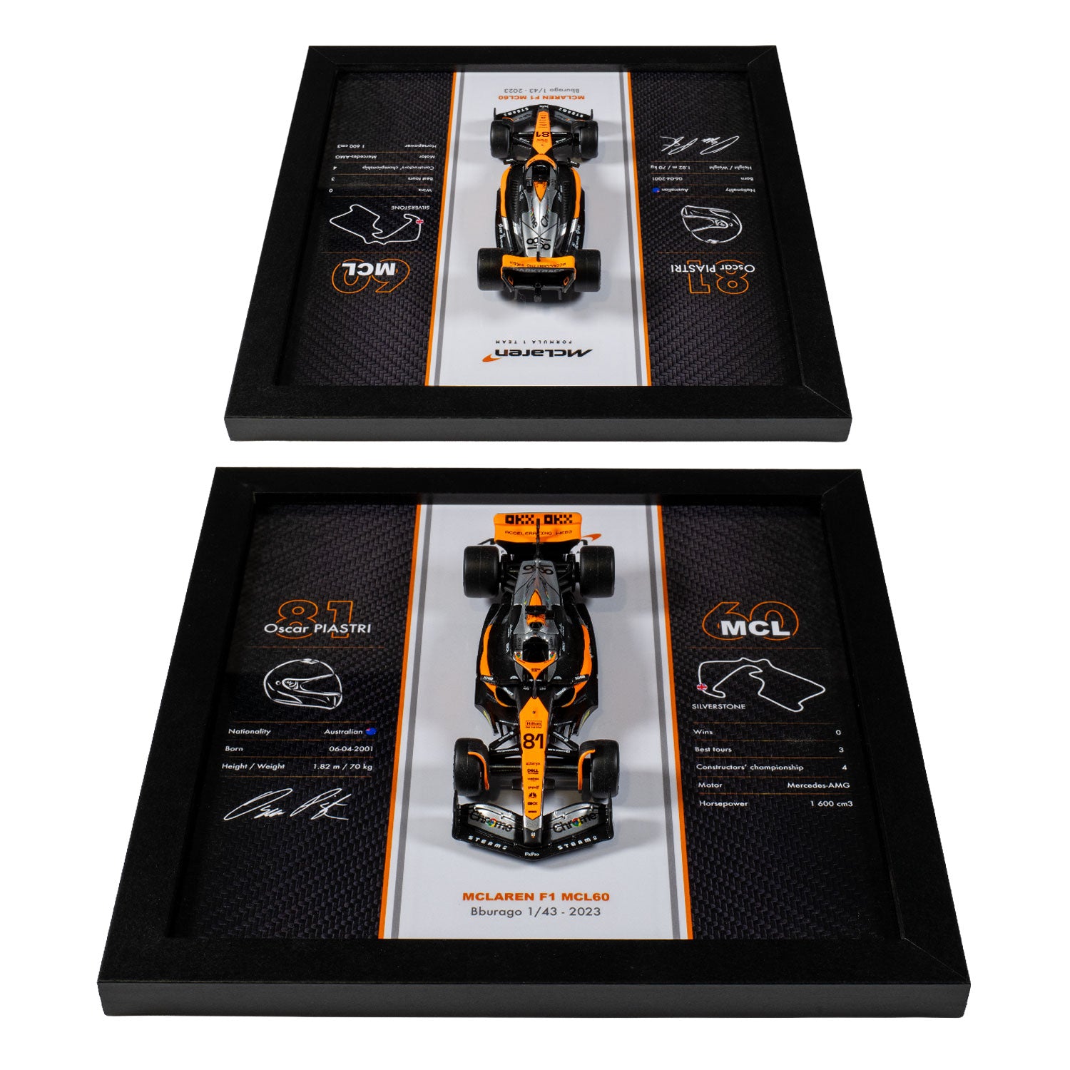 McLaren - Formule 1 MCL60 - Oscar Piastri - 20 x 20 cm