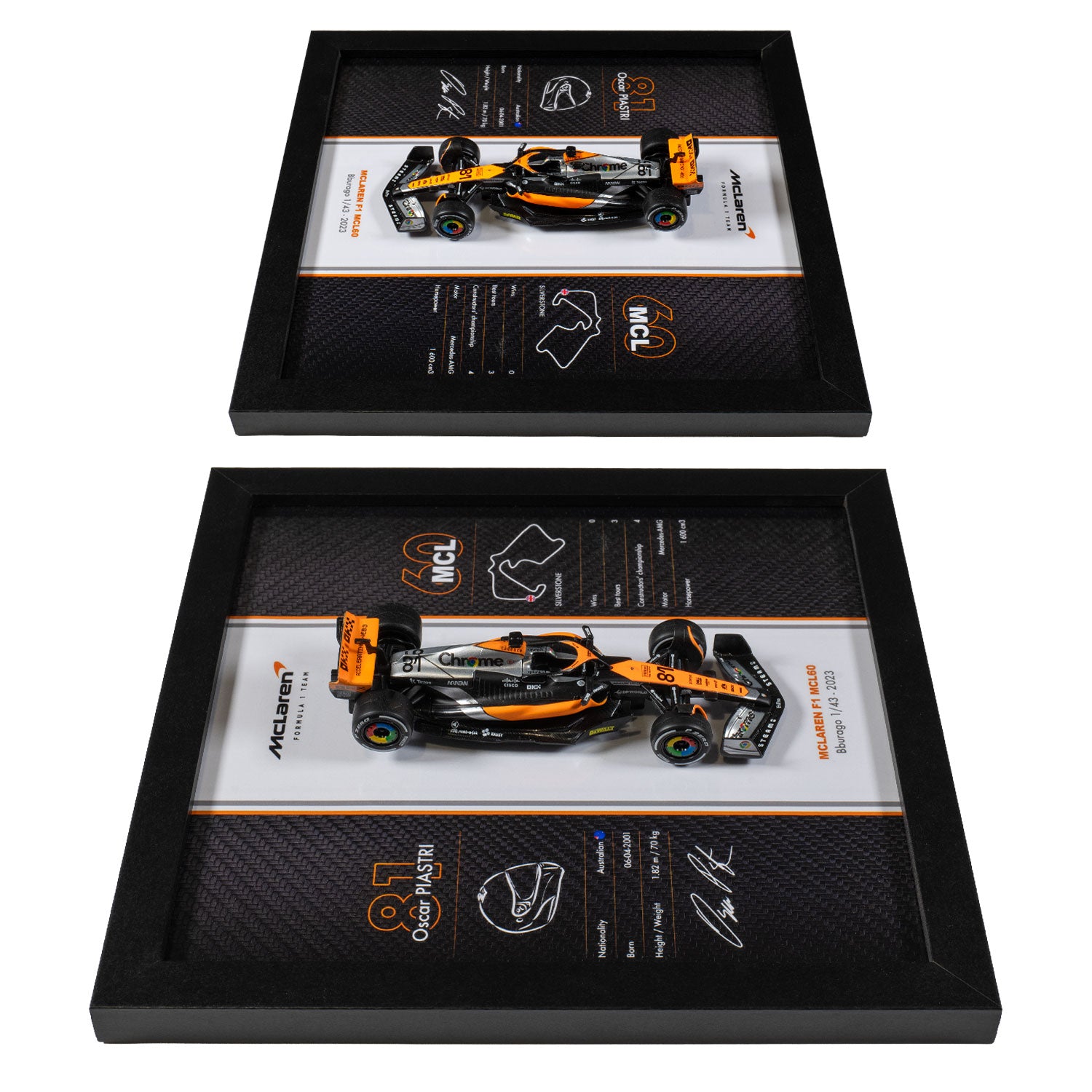McLaren - Formule 1 MCL60 - Oscar Piastri - 20 x 20 cm