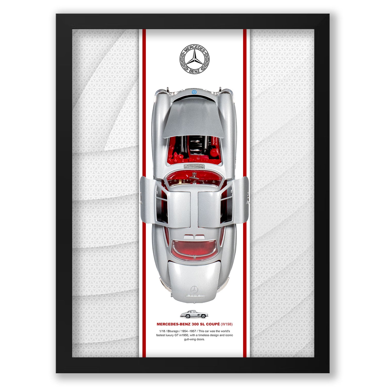 Mercedes-Benz - 300 SL Coupé (W198) - 32 x 42 cm
