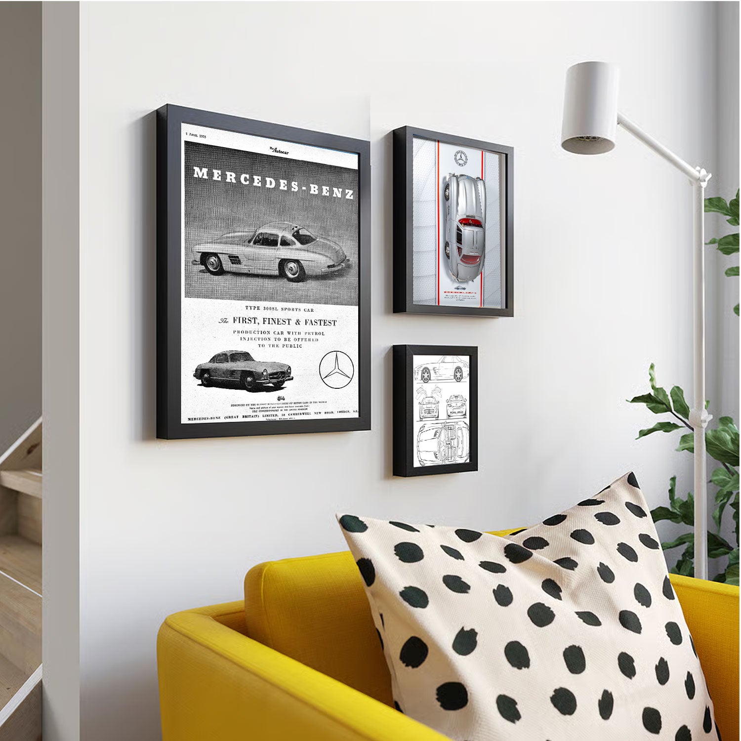 Mercedes-Benz - 300 SL Coupé (W198) - 32 x 42 cm