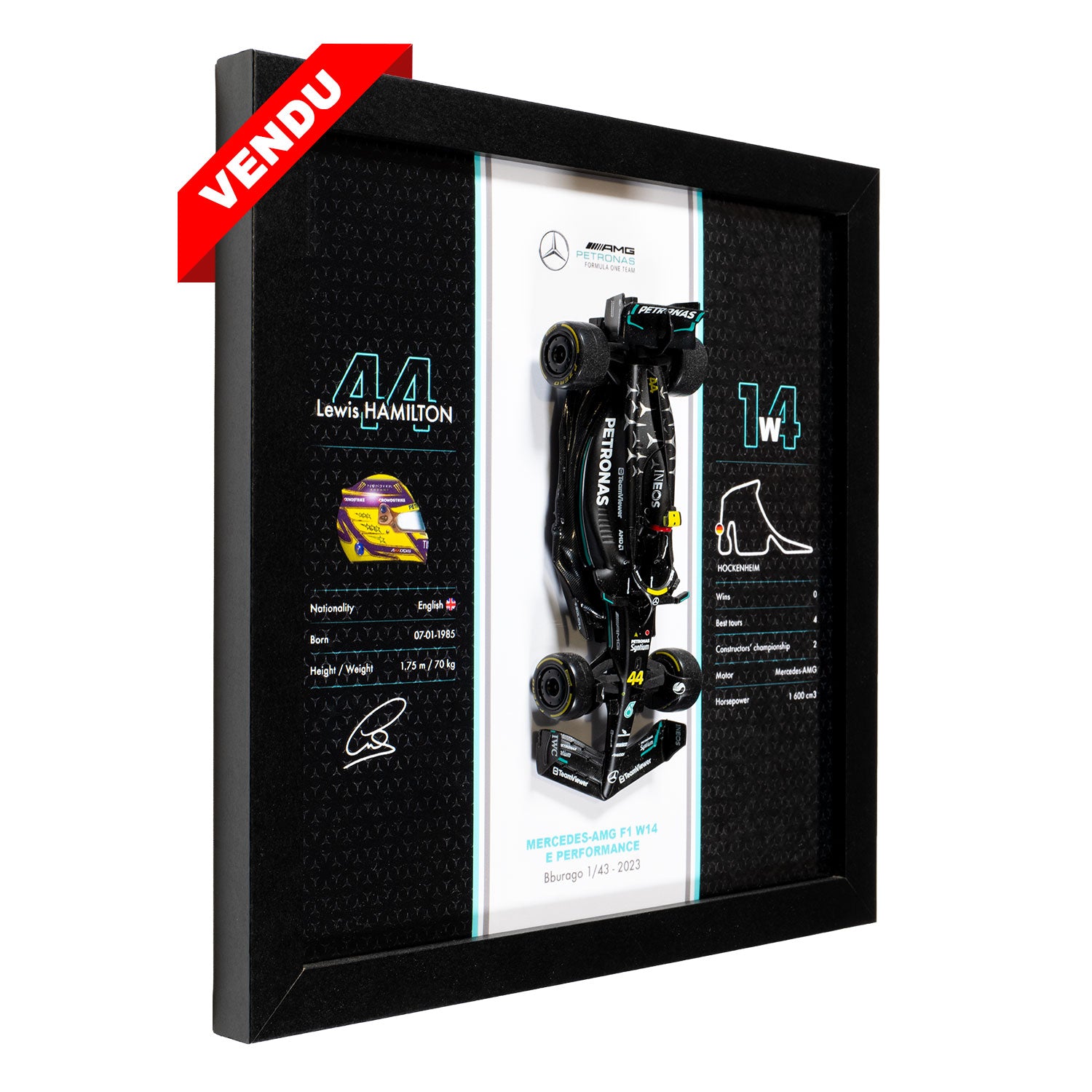 Mercedes-AMG - Formule 1 W14 E Performance - Lewis Hamilton - 20 x 20 cm