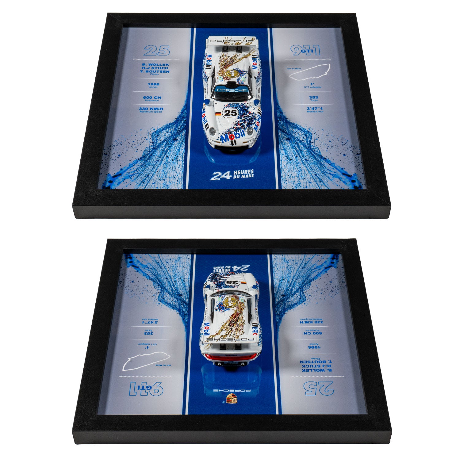 Porsche - Voiture 24H du Mans 911 GT - 20 x 20 cm