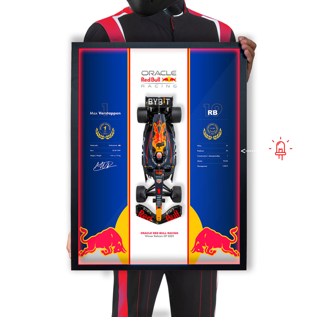 Red Bull Racing - Formule 1 RB19 - Max Verstappen - 46 x 31 cm