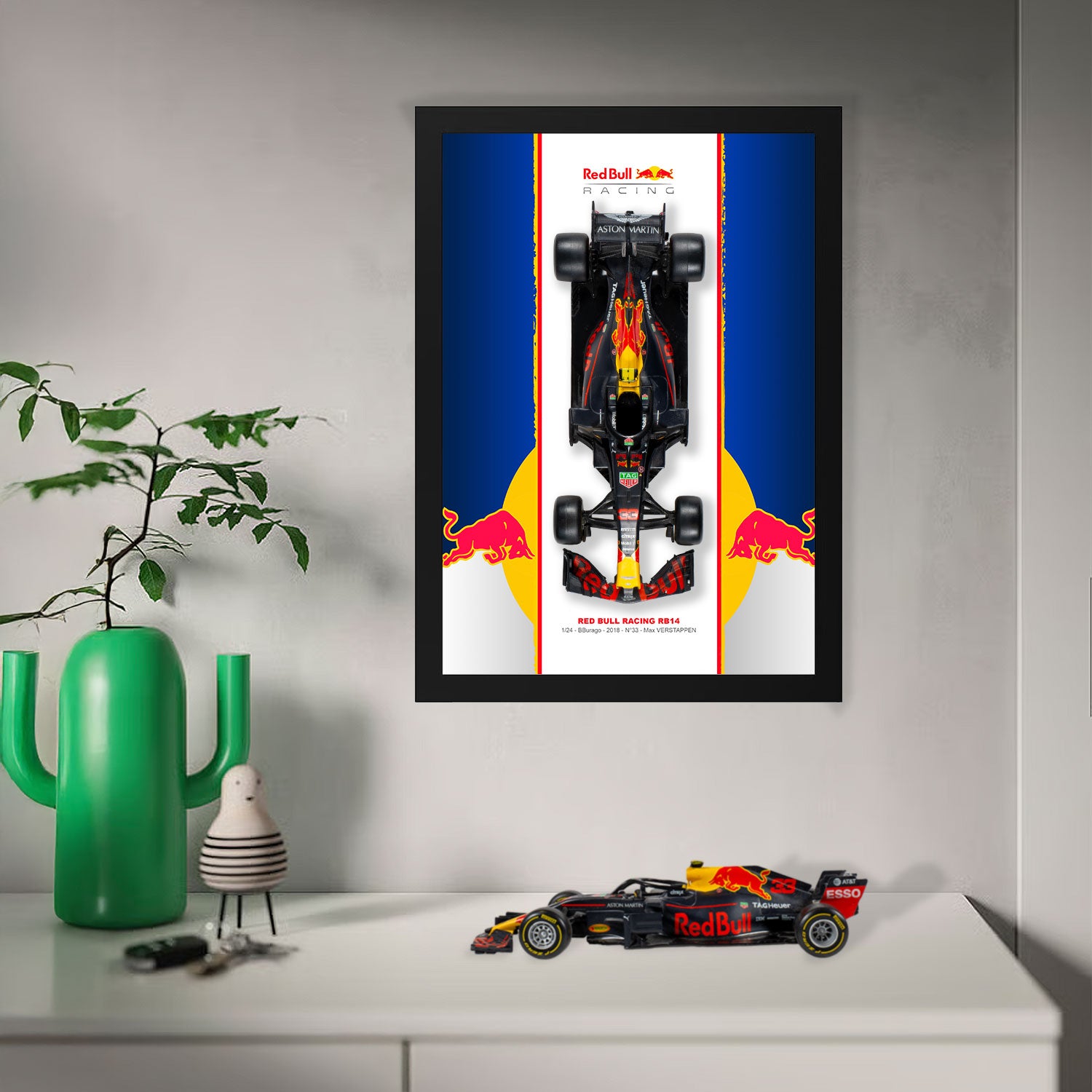 Red Bull Racing - Formule 1 RB14 - Max Verstappen - 23 x 32 cm