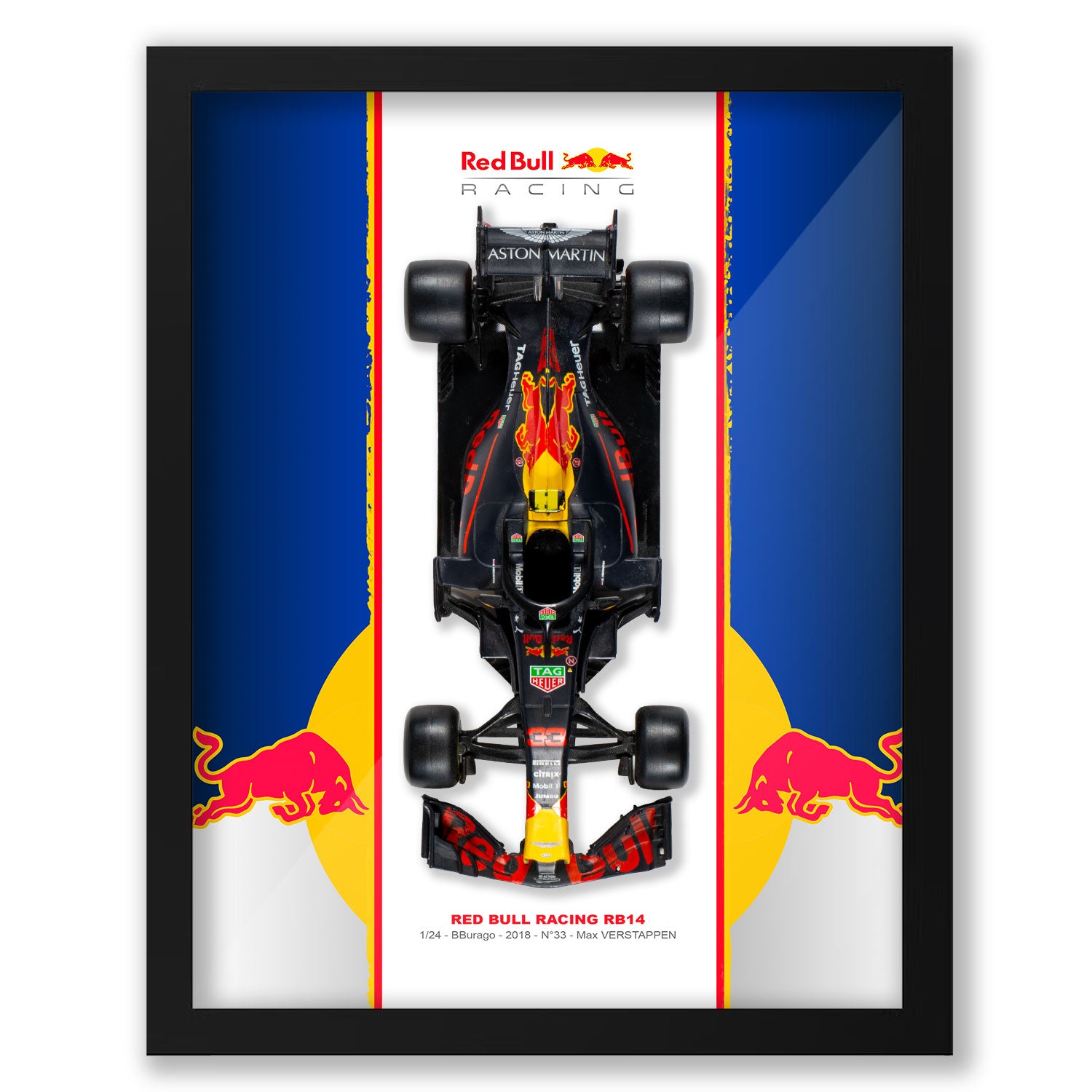 Red Bull Racing - Formule 1 RB14 - Max Verstappen - 23 x 32 cm
