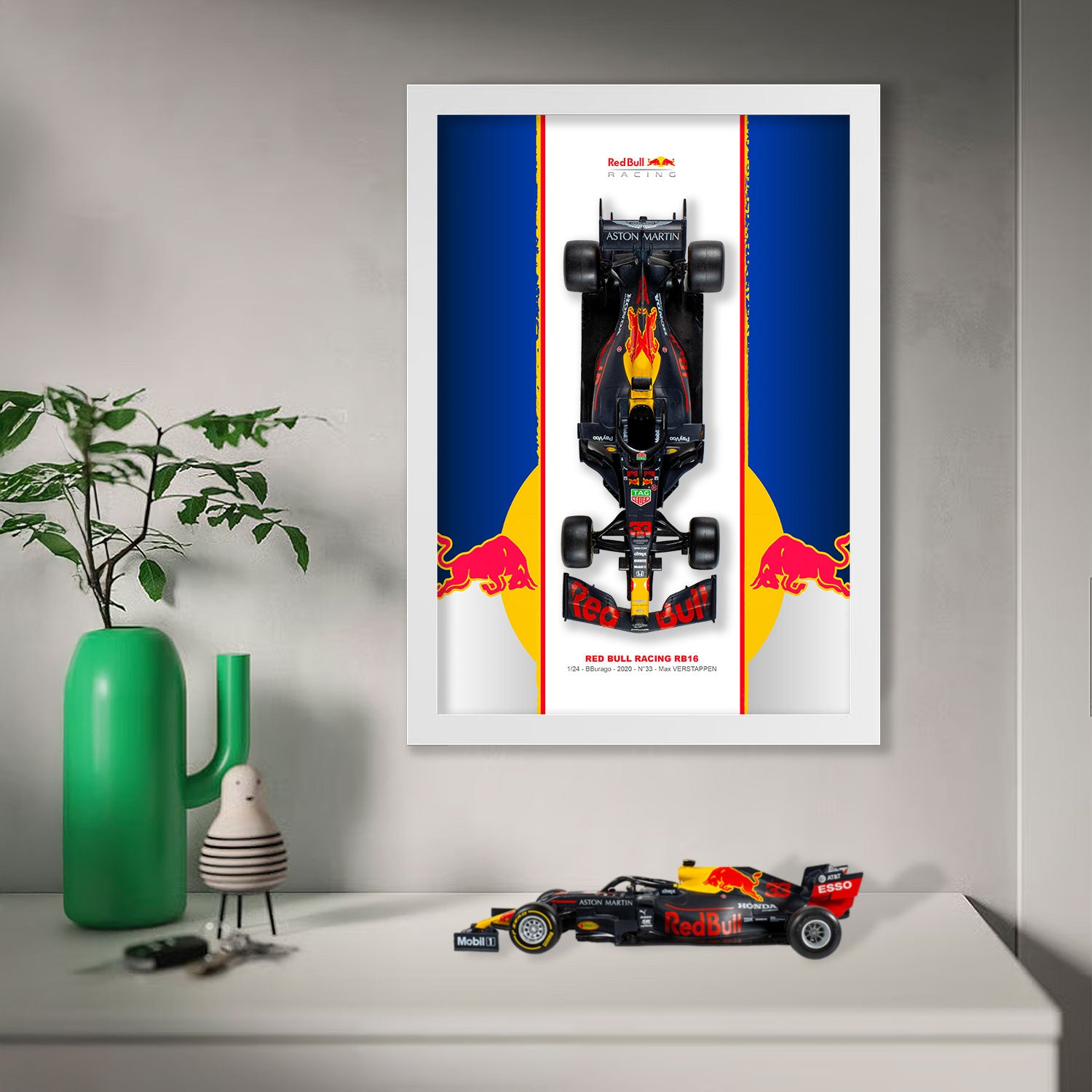 Red Bull Racing - Formule 1 RB16 - Max Verstappen - 23 x 32 cm