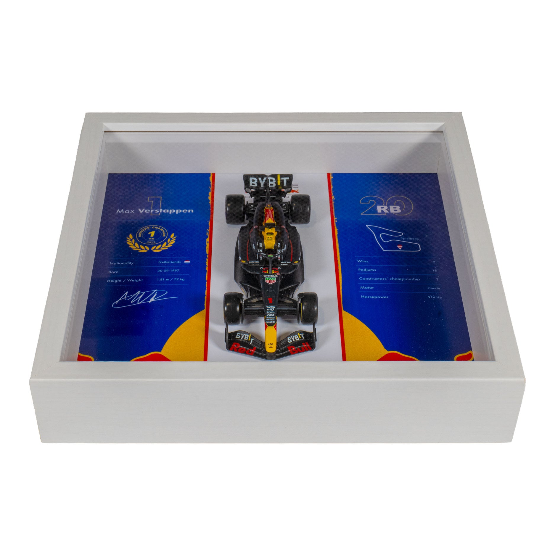 Oracle Red Bull Racing - Formule 1  RB20 - Max Verstappen - 22 x 22 cm