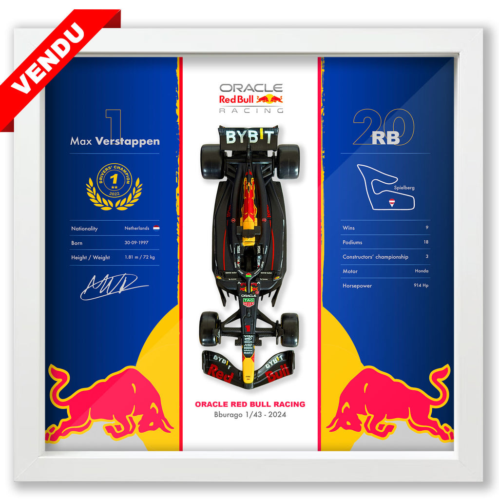 Oracle Red Bull Racing - Formule 1  RB20 - Max Verstappen - 22 x 22 cm